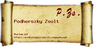 Podhorszky Zsolt névjegykártya