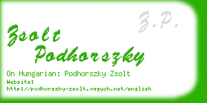 zsolt podhorszky business card